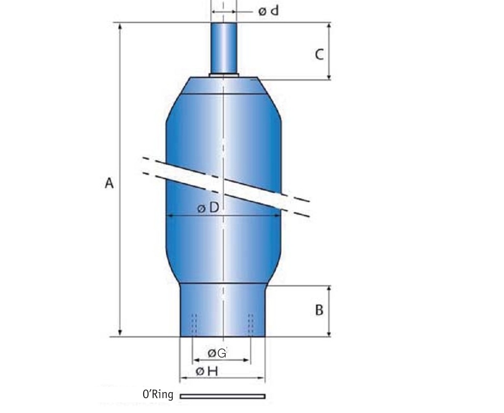 低壓囊師蓄能器EBV系列40BAR,容積10至200Litres